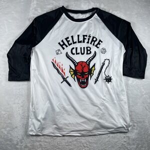 Stranger Things Hellfire Club Shirt Men's Size XL 100% Polyester
